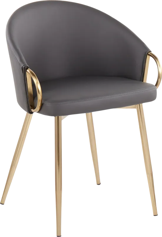 Cherlyn Gray Gold Side Chair
