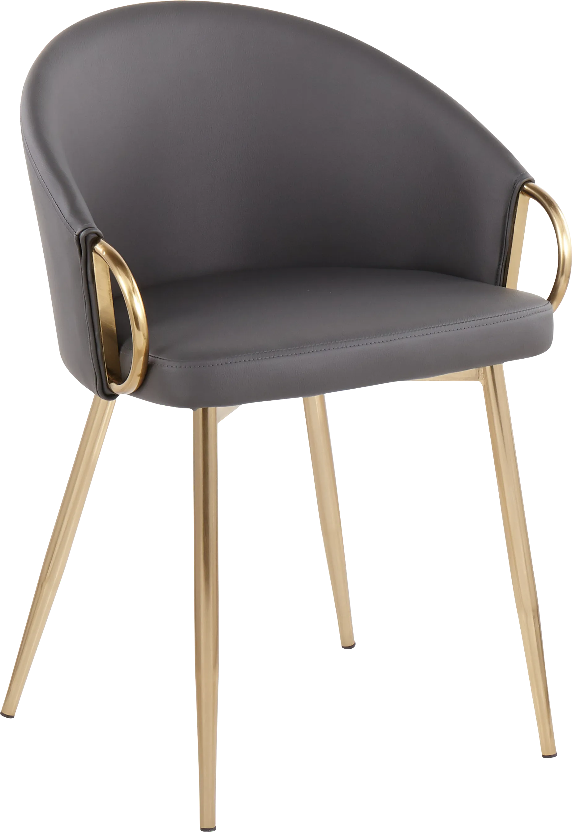 Cherlyn Gray Gold Side Chair - Image 1