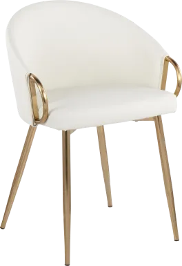 Cherylyn White Gold Side Chair
