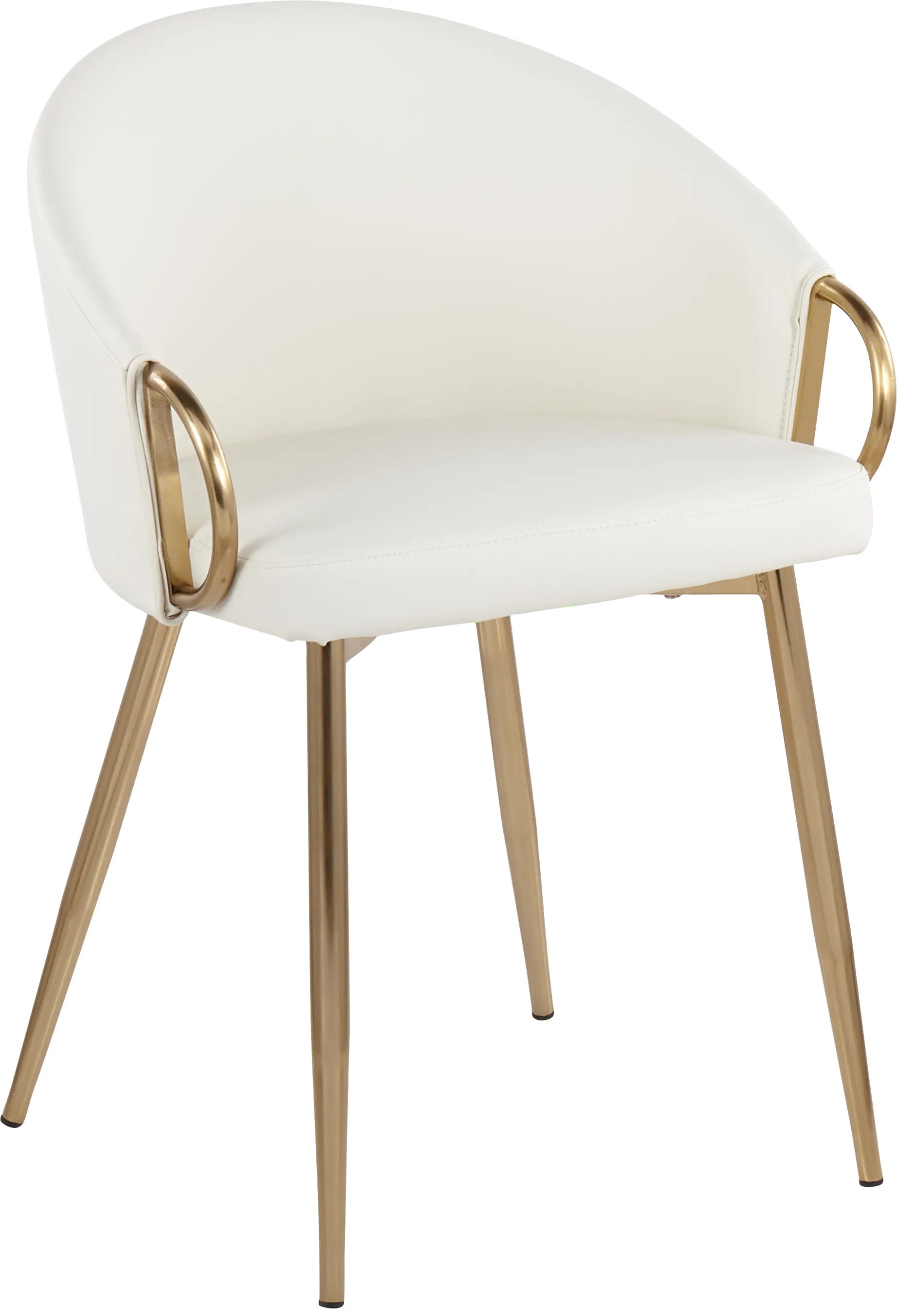 Cherylyn White Gold Side Chair