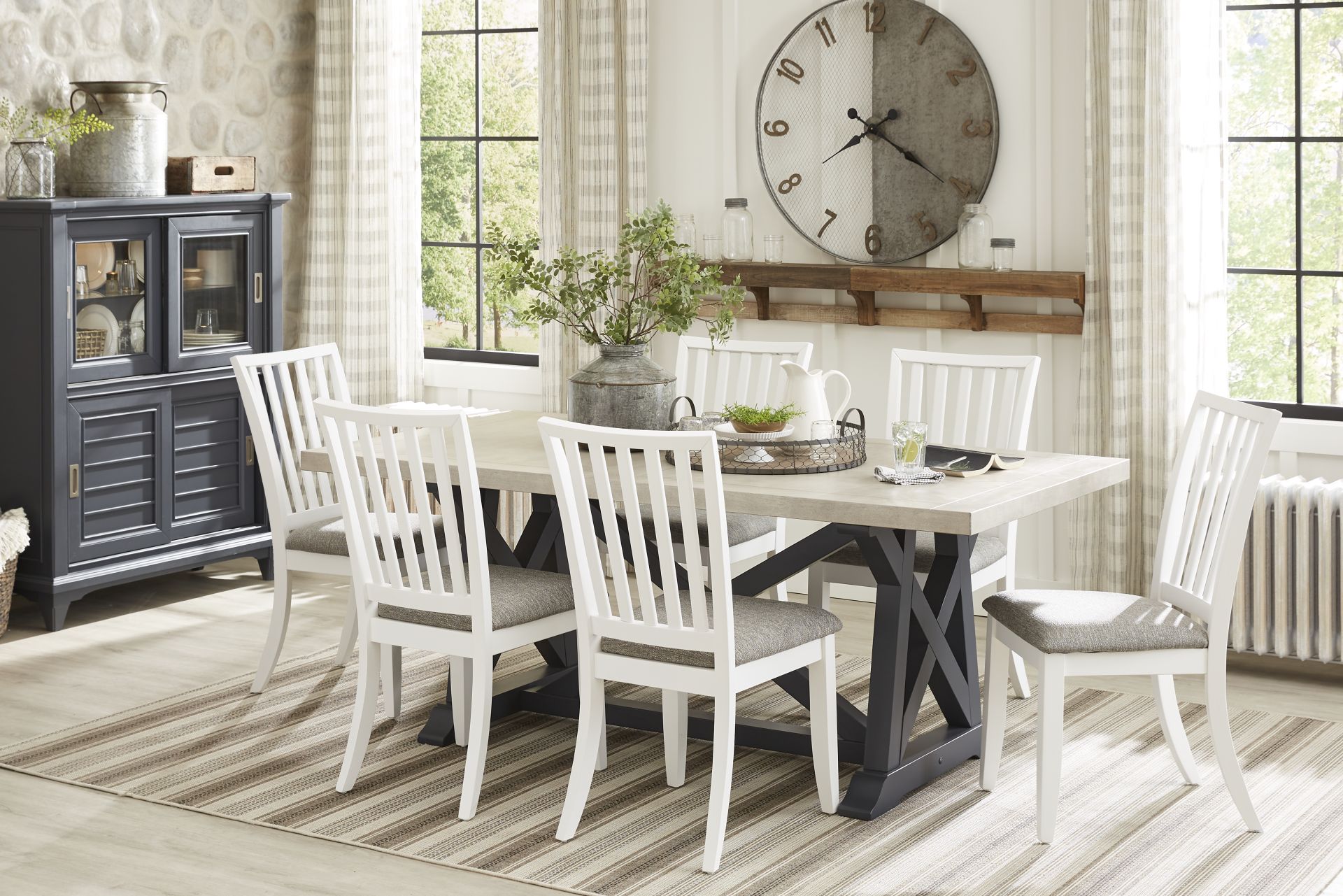Hilton Head Graphite Trestle Dining Table - Image 2