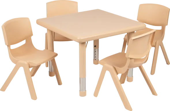 Kids Crayo Natural Toddler Table Set