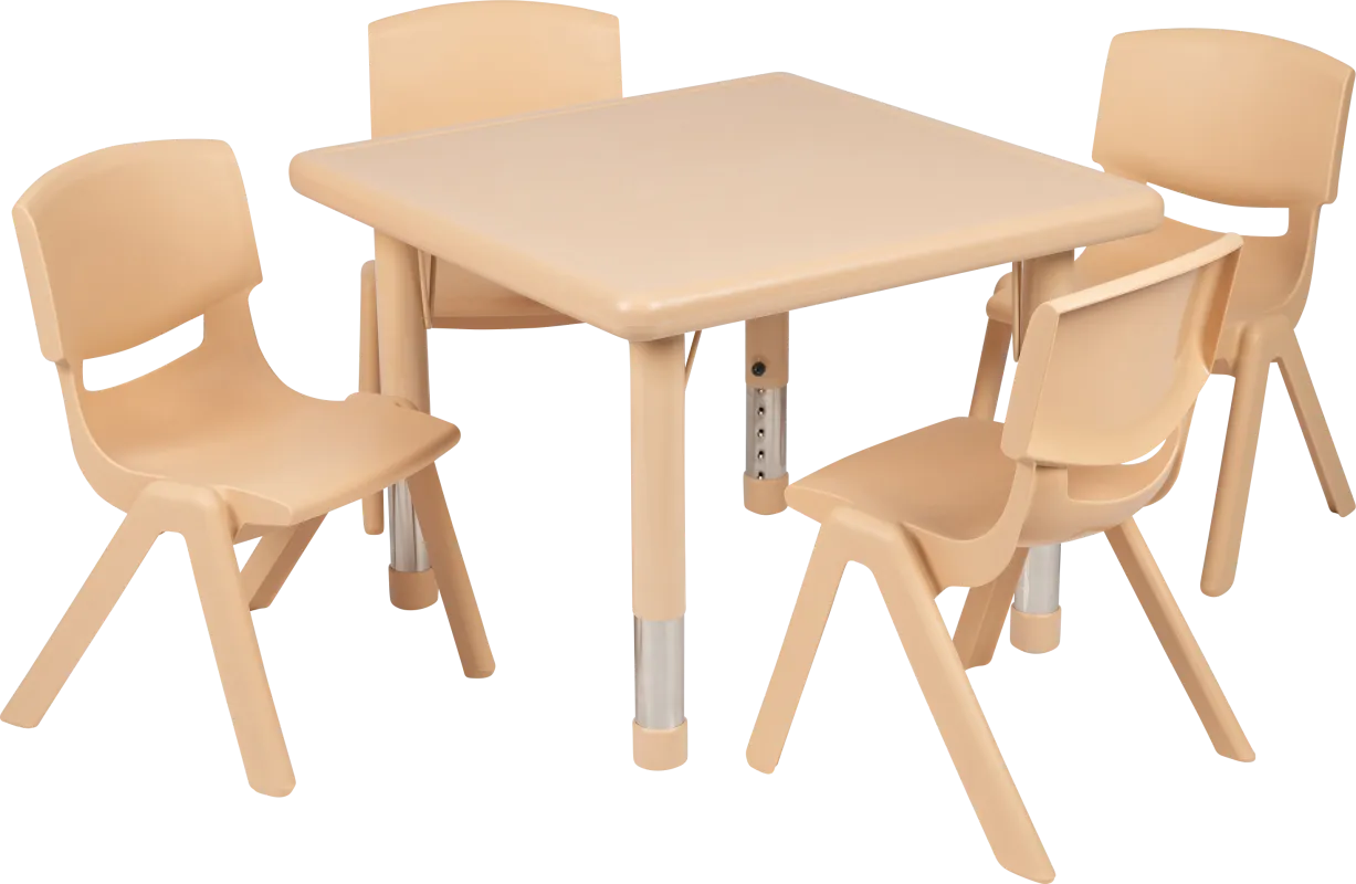 Kids Crayo Natural Toddler Table Set