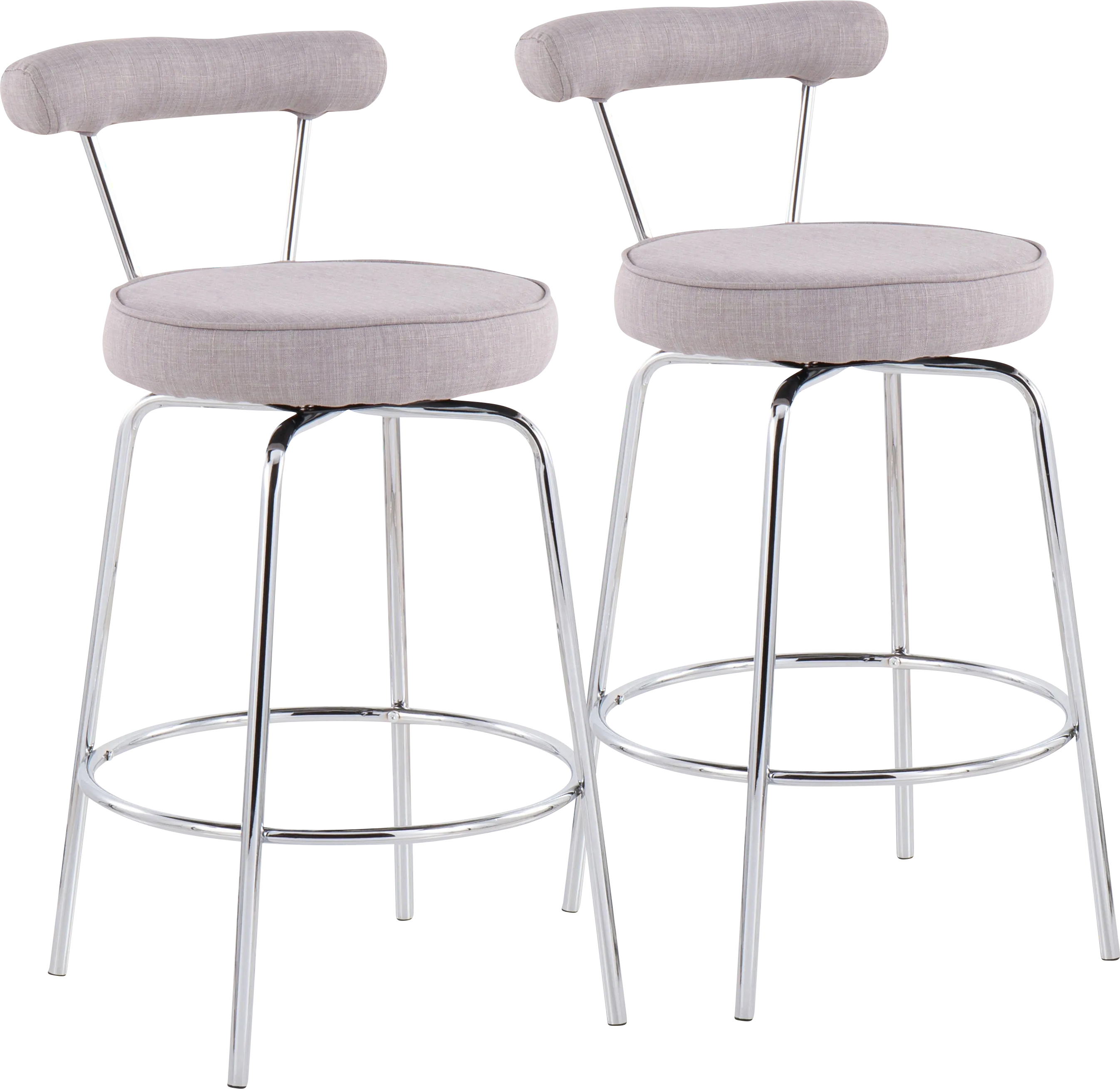 Orangethorpe Gray Counter Height Stool, Set of 2 - Thumbnail - Image 1