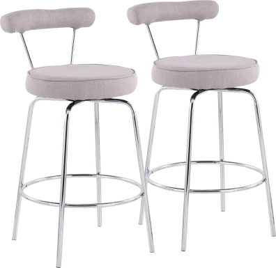 Orangethorpe Gray Counter Height Stool, Set of 2