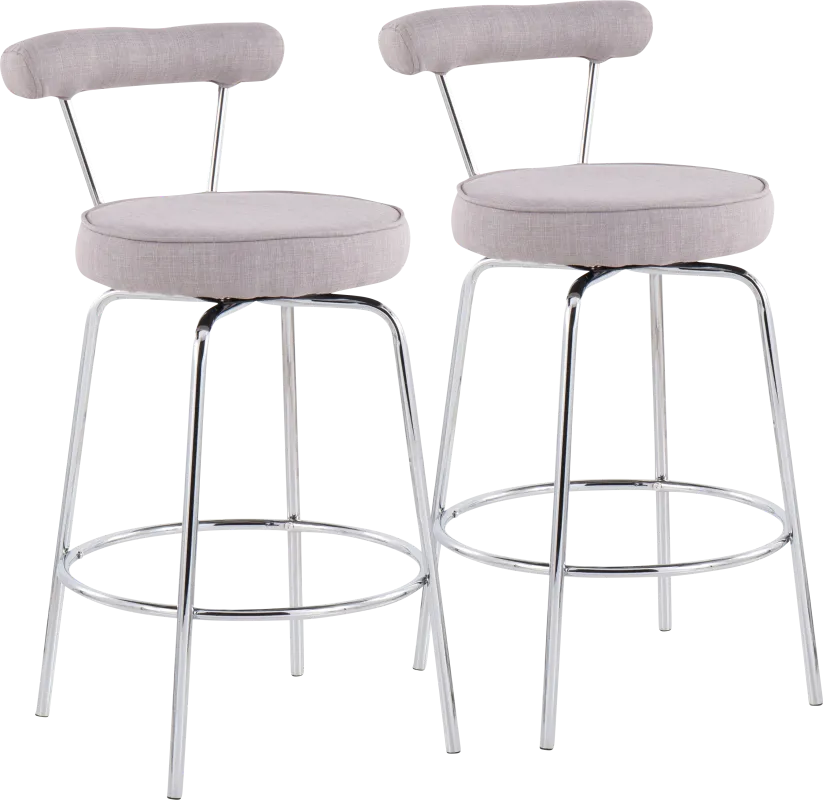 Orangethorpe Gray Counter Height Stool, Set of 2