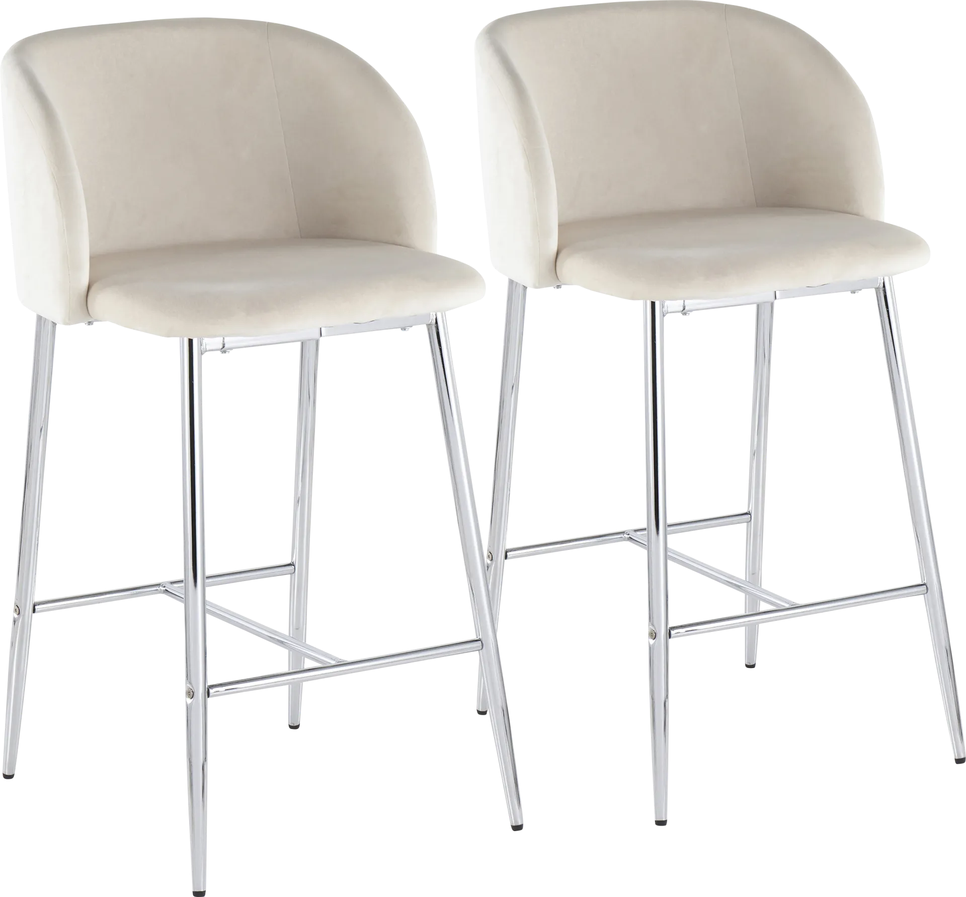 Fulham II Cream Counter Height Stool, Set of 2 - Image 1