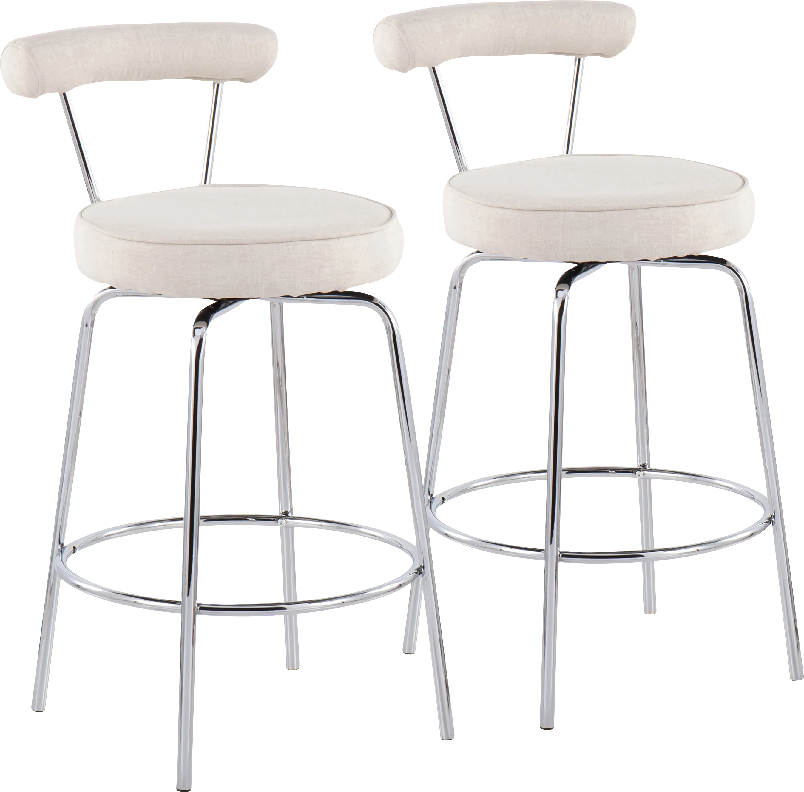 Orangethorpe Cream Counter Height Stool, Set of 2 - Thumbnail - Image 1
