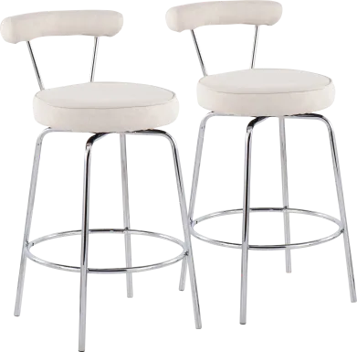 Orangethorpe Cream Counter Height Stool, Set of 2