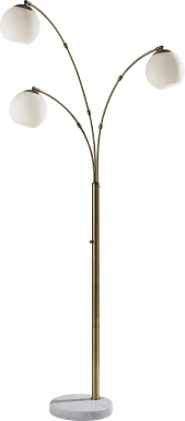Hale Circle White Floor Lamp