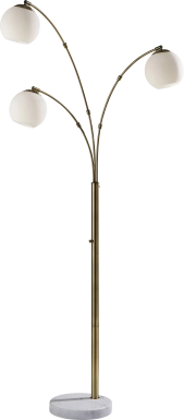 Hale Circle White Floor Lamp