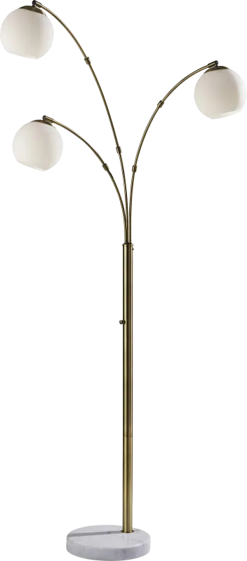 Hale Circle White Floor Lamp