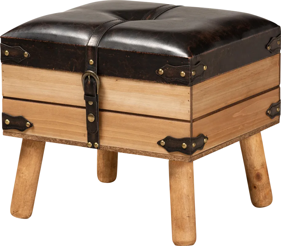 Voisin Brown Storage Ottoman