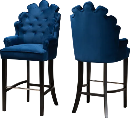 Charboonet Blue Barstool, Set of 2
