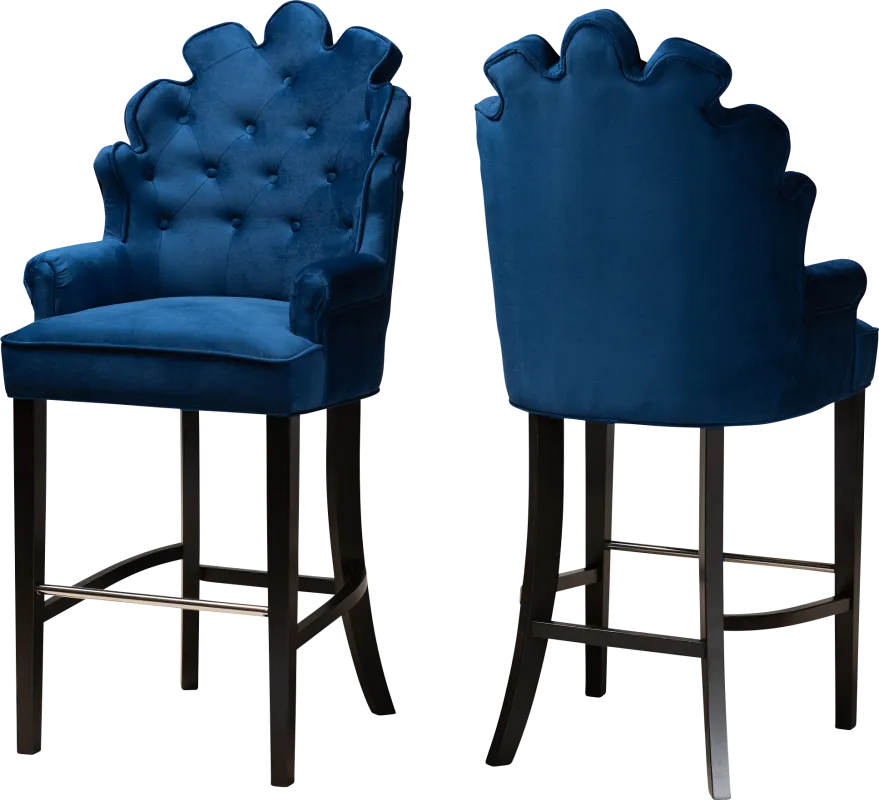 Charboonet Blue Barstool, Set of 2