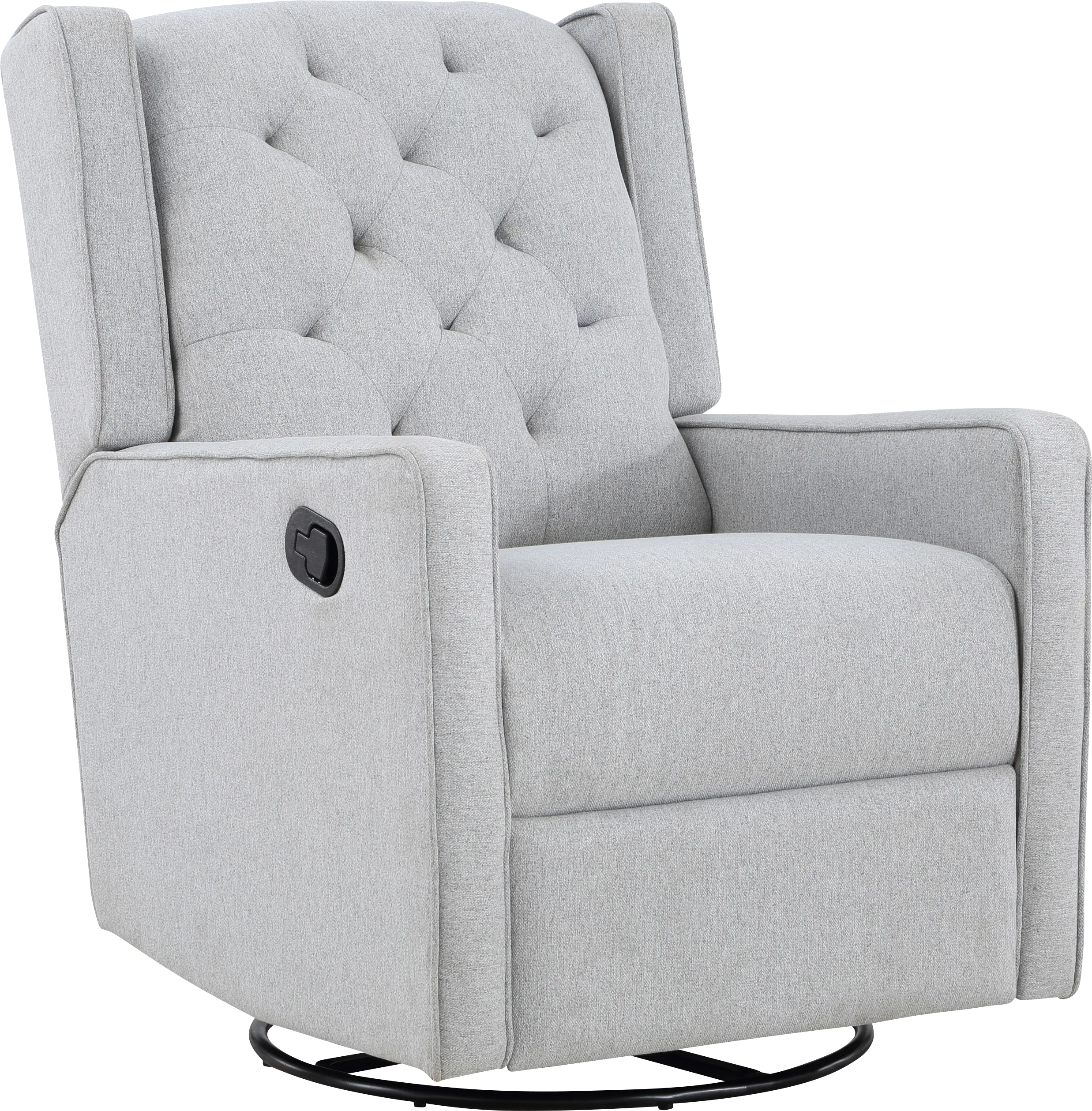Nursery Sheadon Gray Swivel Glider Recliner - Thumbnail - Image 1