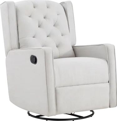 Nursery Sheadon Light Gray Swivel Glider Recliner