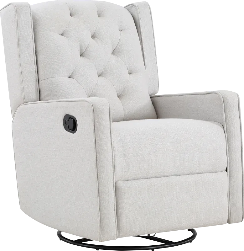 Nursery Sheadon Light Gray Swivel Glider Recliner