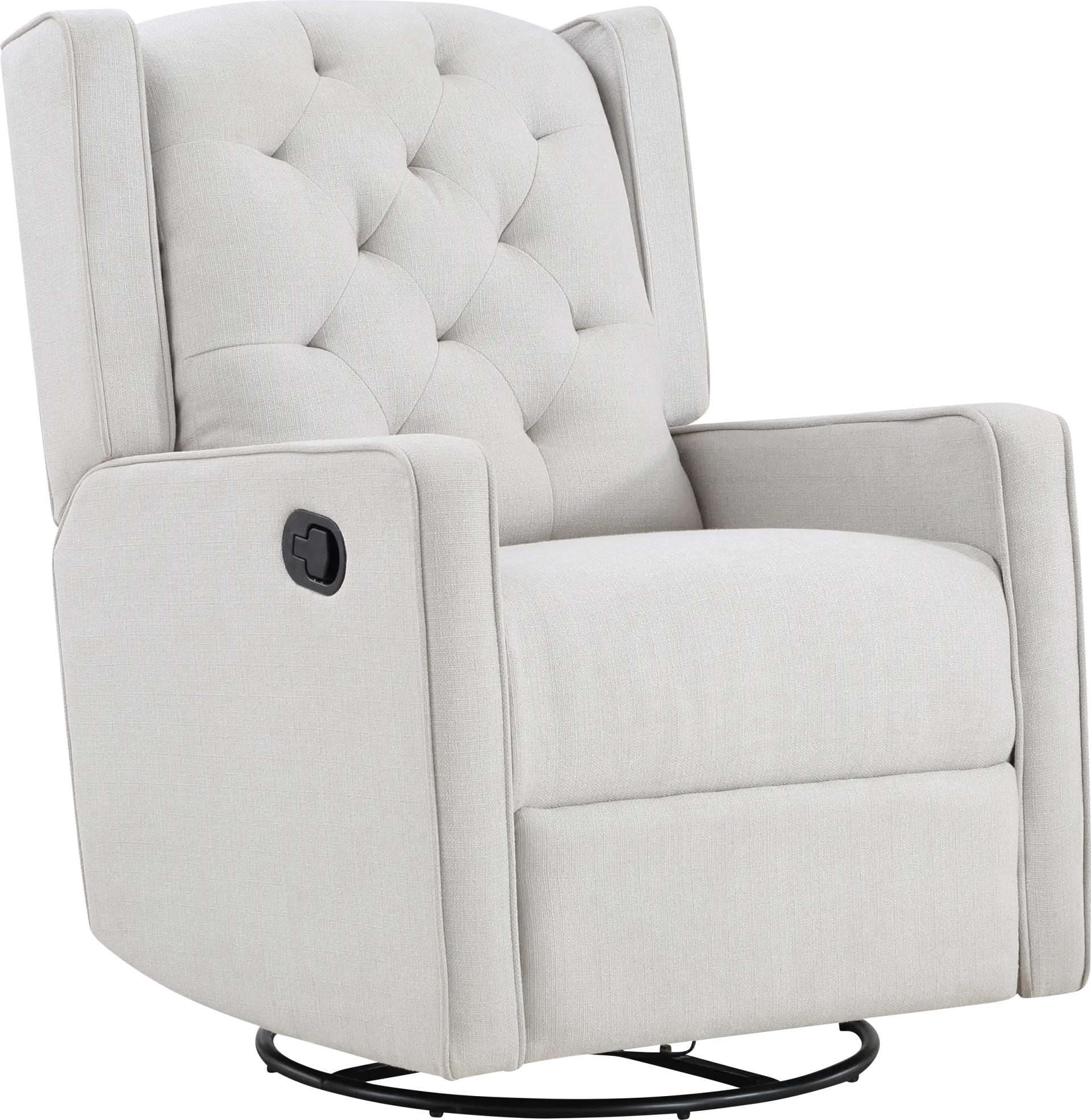 Nursery Sheadon Light Gray Swivel Glider Recliner