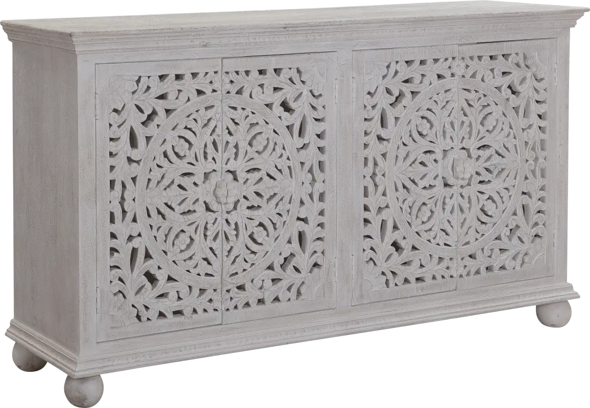 Blasdell White Credenza