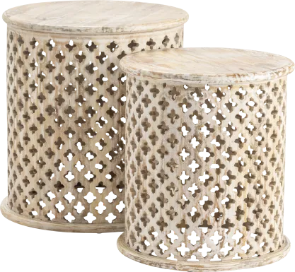 Depanne Gray End Table, Set of 2
