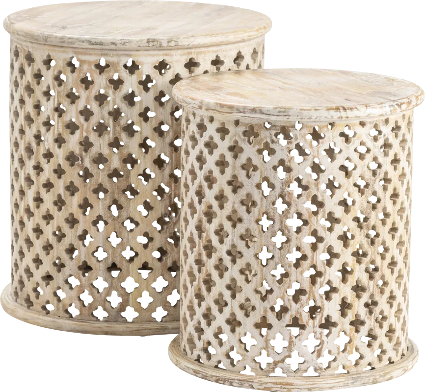 Depanne Gray End Table, Set of 2