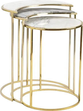 Backbay White Nesting Tables, Set of 3