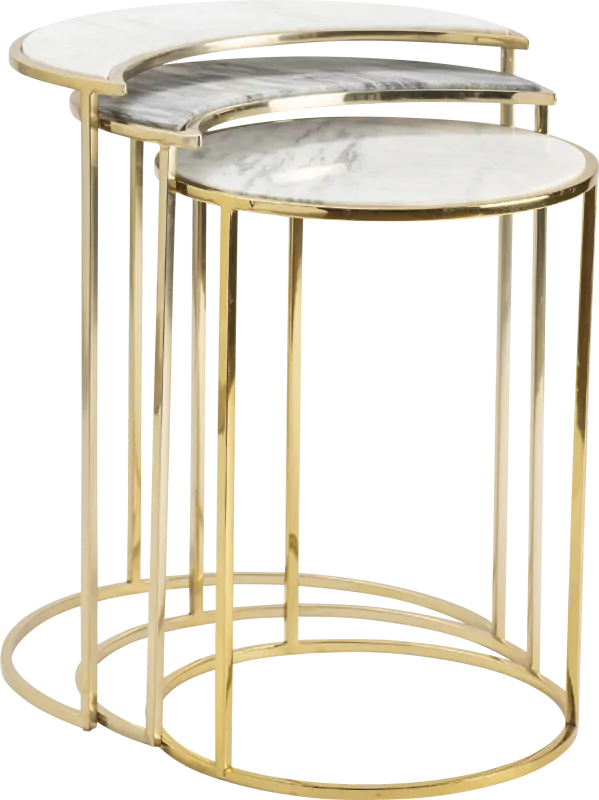 Backbay White Nesting Tables, Set of 3