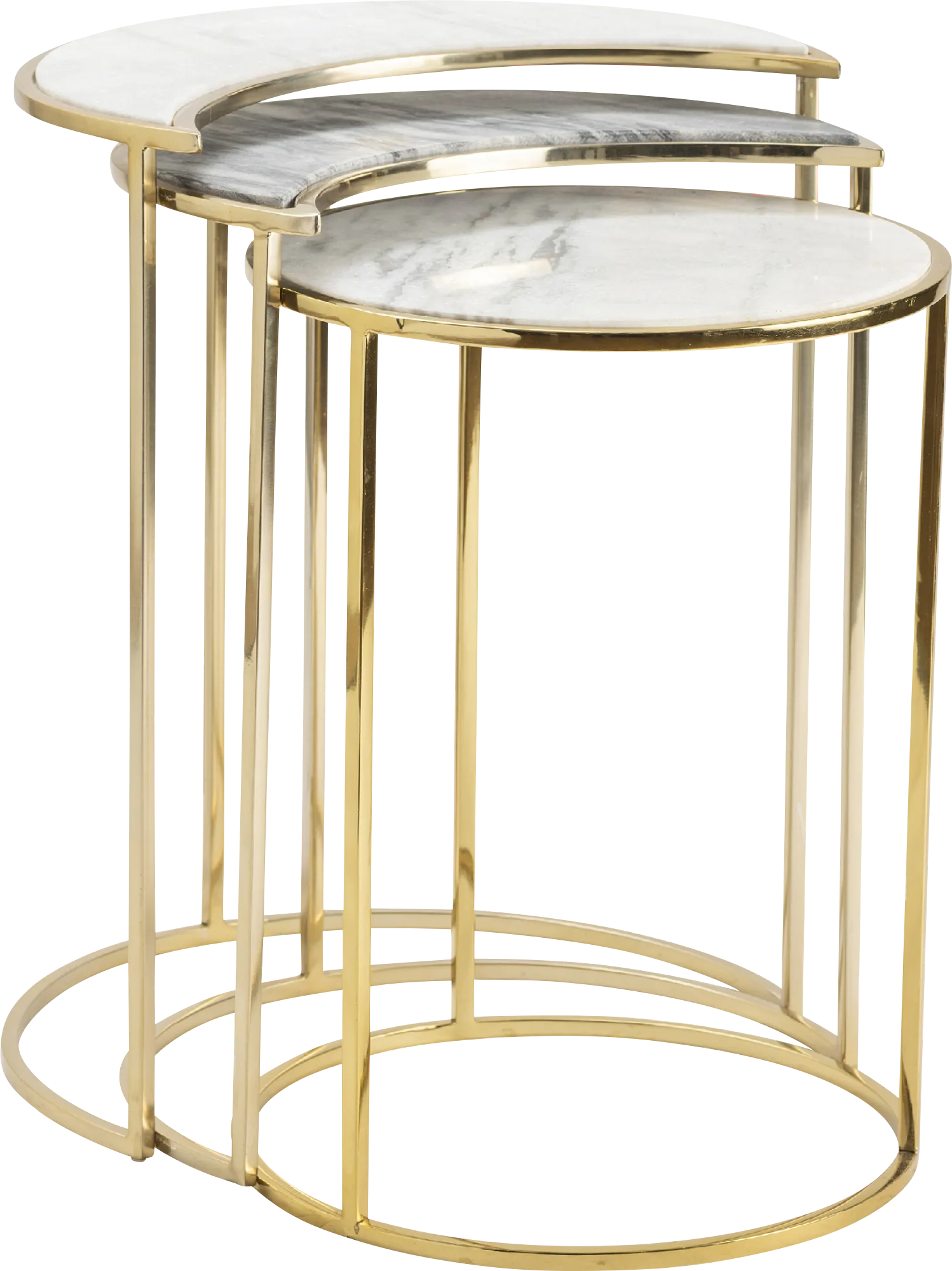 Backbay White Nesting Tables, Set of 3 - Image 1