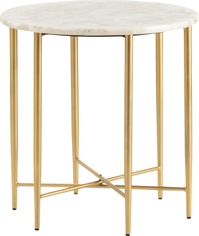 Cloyce White Accent Table