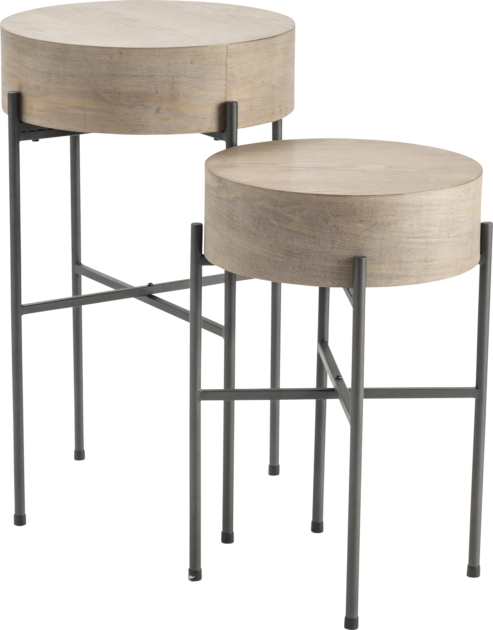Leflore Cream Accent Table, Set of 2