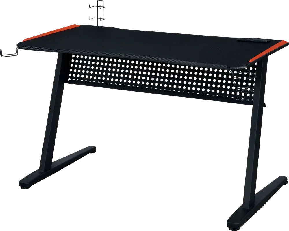 Raggley Black PC Computer Desk with USB Port
