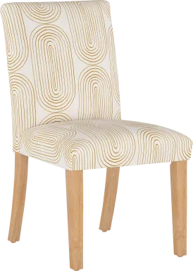 Golden Rust White Side Chair