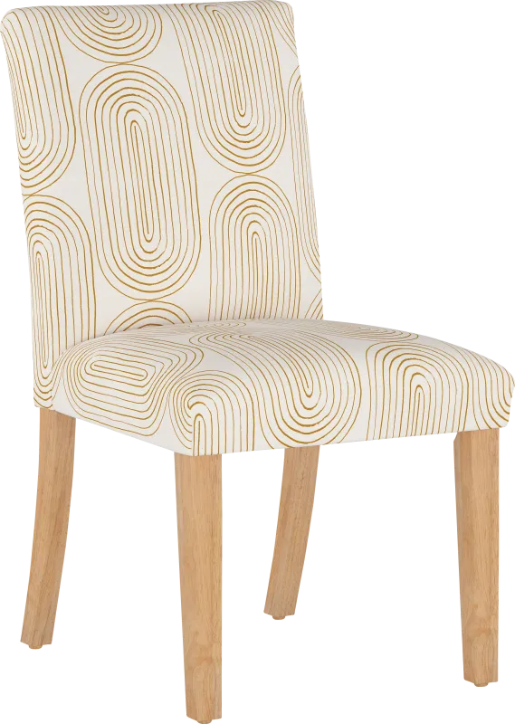 Golden Rust White Side Chair
