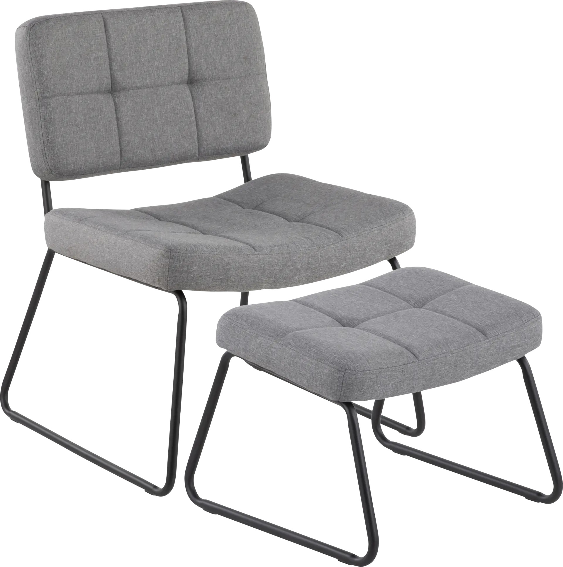 Beechtree Gray Accent Chair and Ottoman