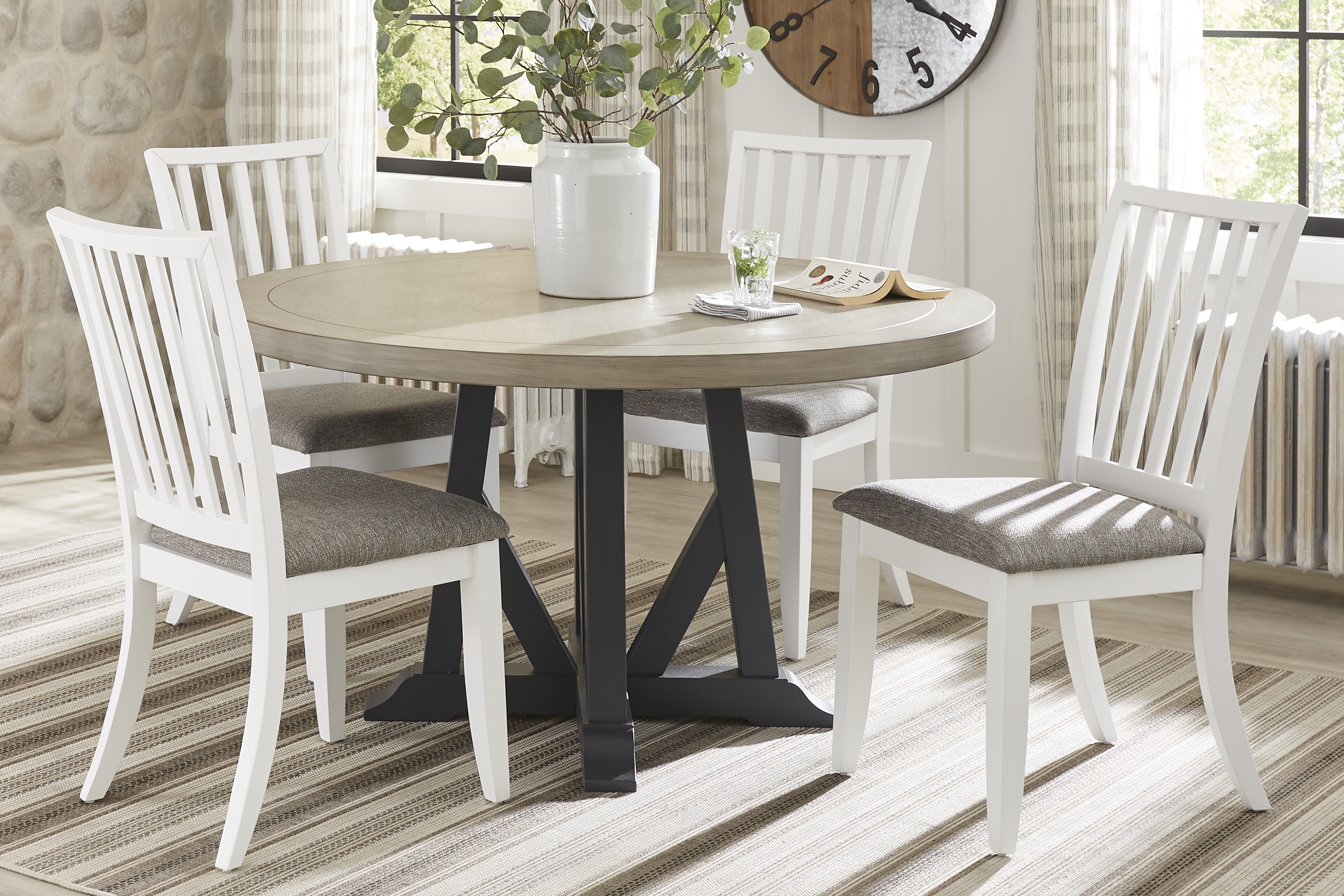 Hilton Head Round Dining Table with Graphite Base - Thumbnail - Image 2