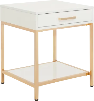 Altrissa White End Table