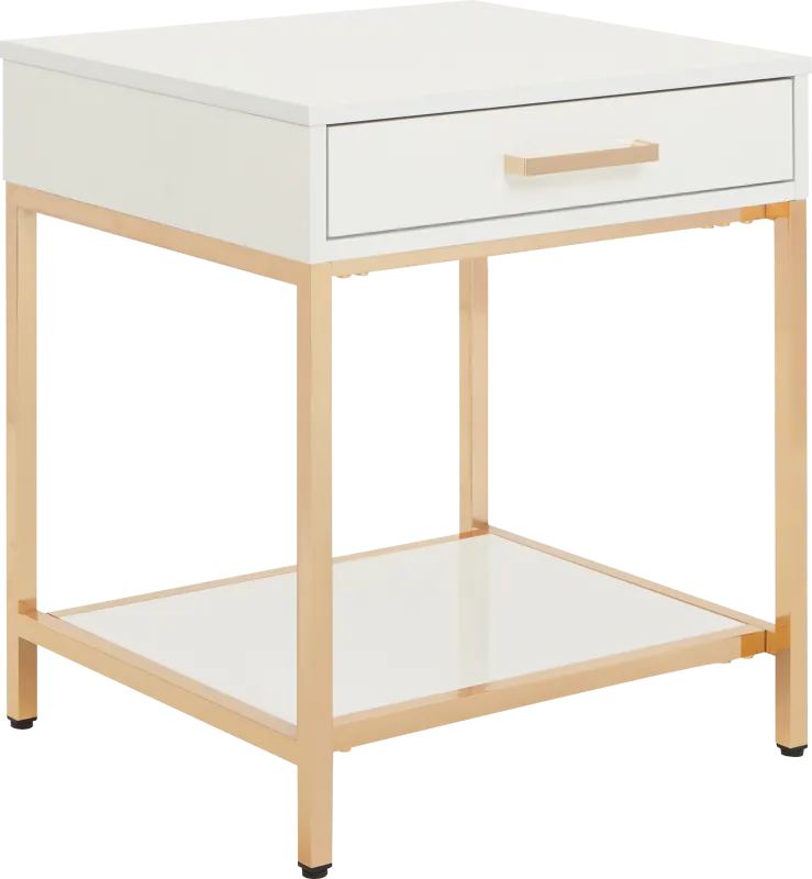 Altrissa White End Table
