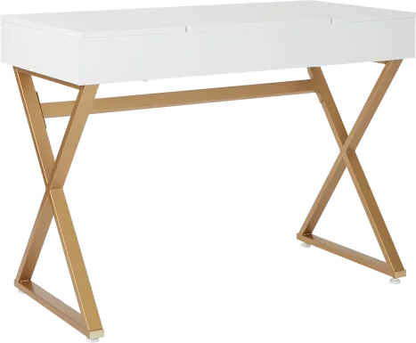Joelette White Vanity Desk