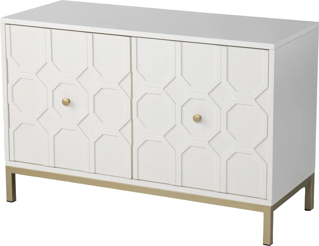 Oltons White Accent Cabinet