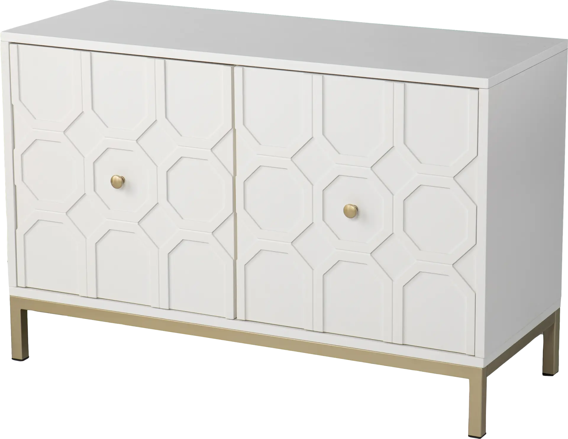 Oltons White Accent Cabinet