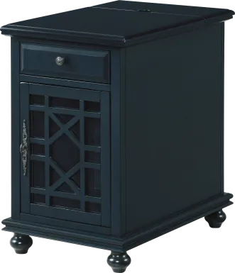 Bunyard Navy Blue Chairside Table