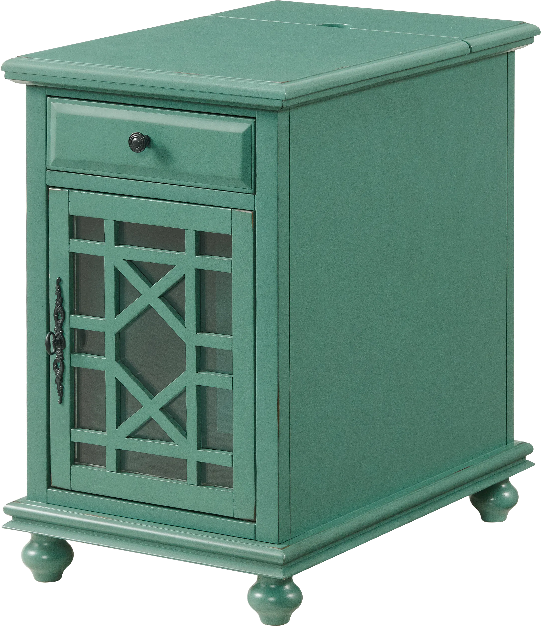 Bunyard Blue Chairside Table - Thumbnail - Image 1