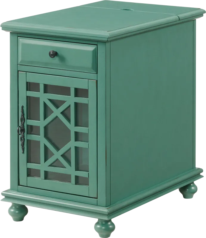 Bunyard Blue Chairside Table