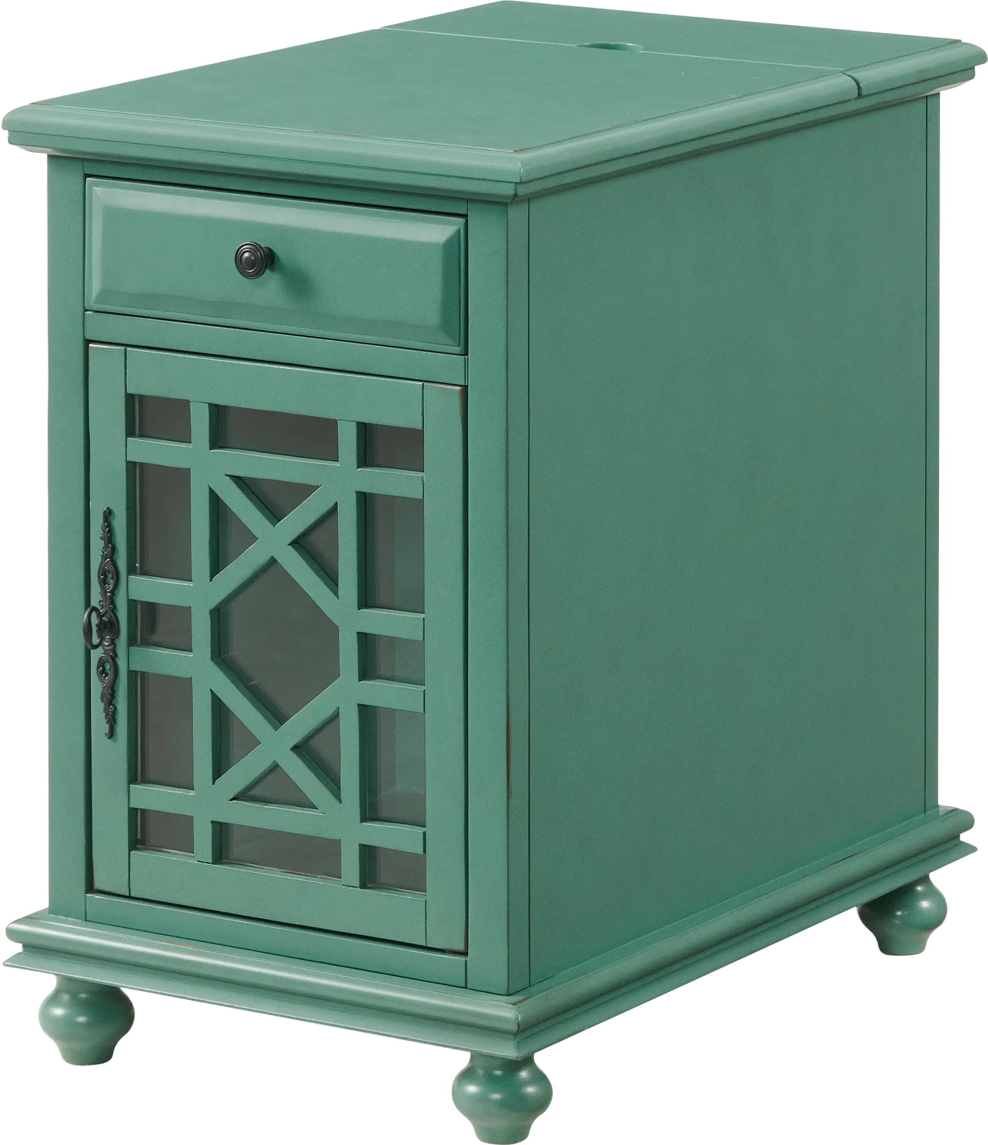 Bunyard Blue Chairside Table
