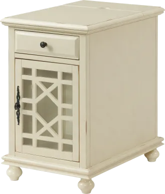 Bunyard White Chairside Table