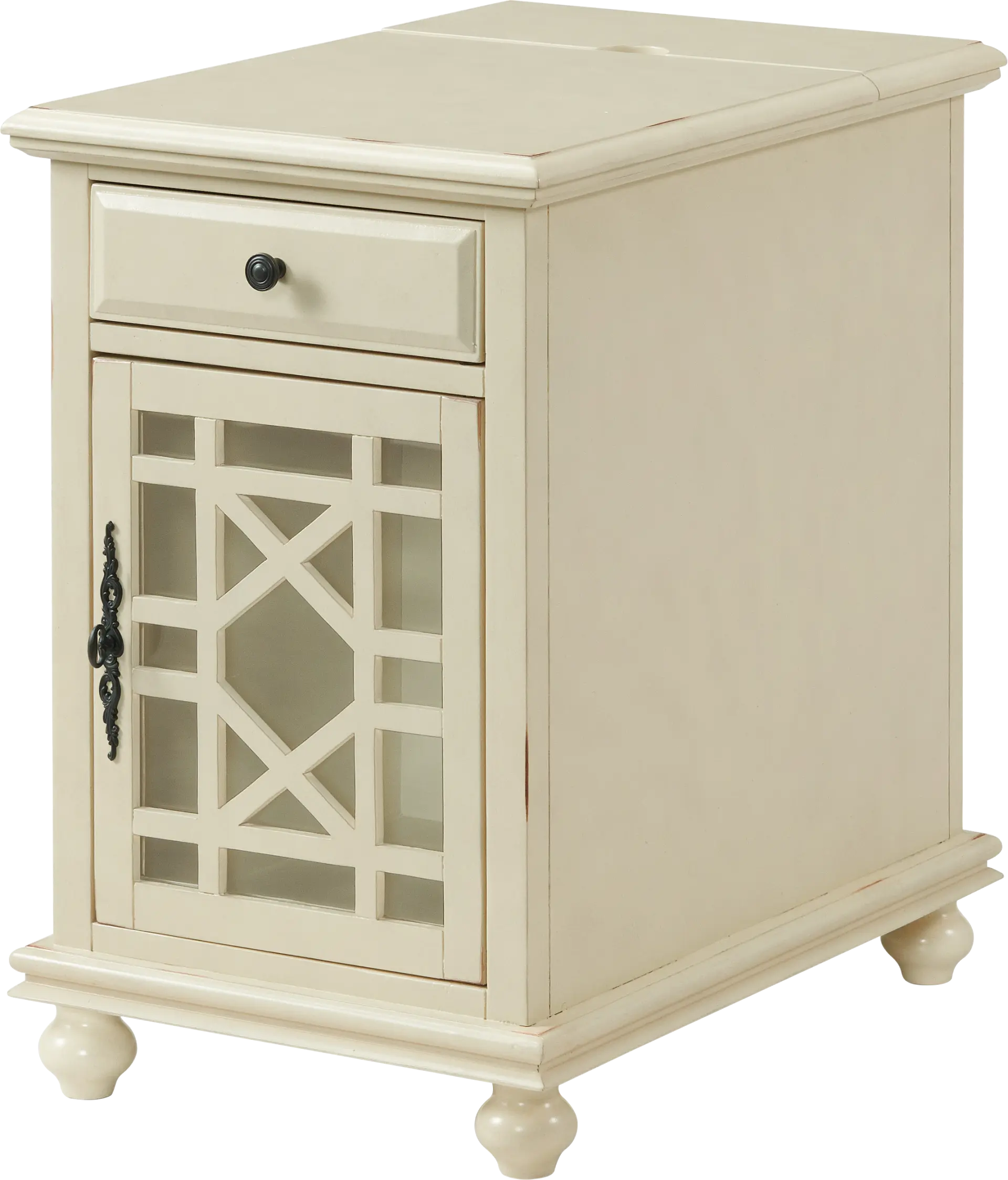 Bunyard White Chairside Table