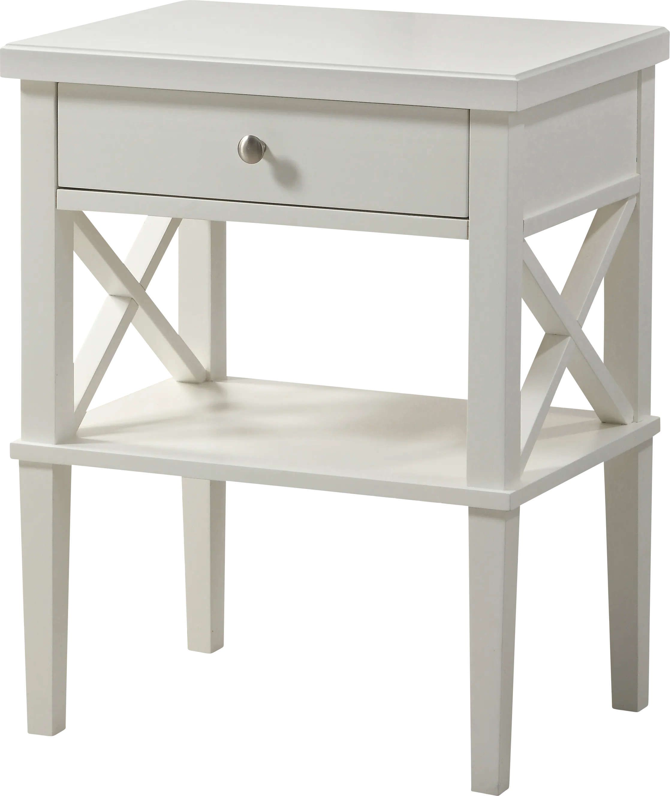 Berknor White End Table - Thumbnail - Image 1