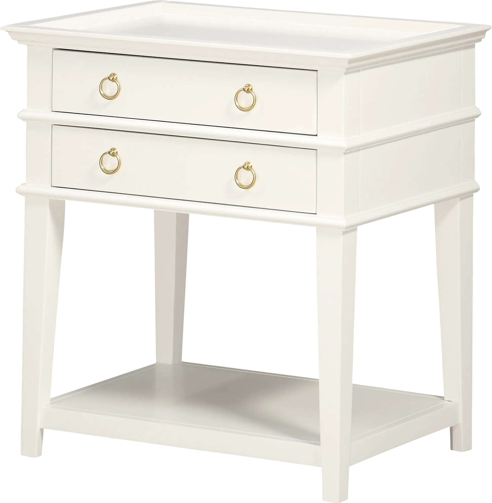 Charloma White End Table - Thumbnail - Image 1