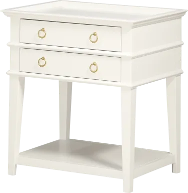 Charloma White End Table